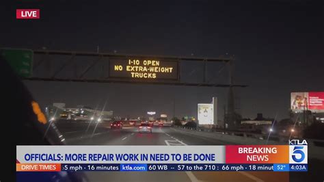 10 Freeway open for Monday commute but there's still work to be done